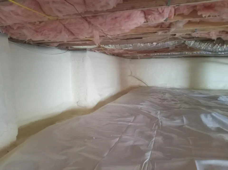 Crawl space encapsulation with closed-cell spray foam for Attic Insulation in Old Fig Garden